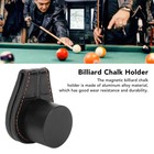 Convenient Magnetic Leather Chalk Holder For Pool Cues