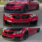 For Bmw F80 M3 F82 F83 M4 15-20 Lpt Style Carbon Fiber Front Bumper Lip Splitter