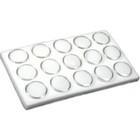 2 White Gemstone Insert Pads With 15 Gem Jars Each Jewelry Display