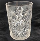 Antique American Brilliant Cut Crystal Whiskey Glass Tumbler 3 5    Star   Fan
