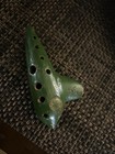 Ocarina Flute Instrument Clay 11 Hole Sweet Potato Vintage Green Made In Germany