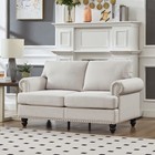 59 5  Modern Classic Design Living Room Loveseat Fabric Couch upholstered Polyes