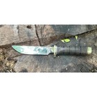 Handmade Skinner Hunting Knife  01 Tool Steel  Stacked Leather Grip  Sheath