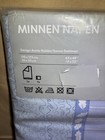 Ikea Minnen Napen Crib Quilt Duvet Cover And Pillowcase Blue Gray Leaf Stripe