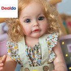 22 Inch Reborn Baby Doll Silicone Vinyl Lifelike Girl Blonde Hair 3 Plus