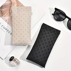 Squeeze Top Glasses Case Woven Soft Pu Leather Sunglasses Pouch Slip In Sleeve