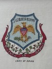 Vintage Framed Hand Stitched Mississippi Coat Of Arms 15-1 4    X  13-1 4   