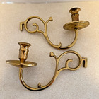 Two Colonial Williamsburg Brass Candle Sconces Cw 16-3 Virginia Metalcrafters