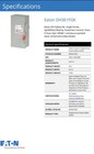 Eaton Dh361fgk 30a 600v Heavy Duty 3-pole Fusible Safety Switch Indoor