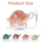 4pcs Crystal Turtle Figurine Set Handmade Mini Sea Turtle Resin Decor Lucky T   