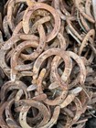 50 Used Steel Nevada Rusty Horseshoes W nails Lot Art Decor Rustic Western Weld