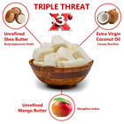 Triple Threat Butter - Raw Shea  Mango And Coconut Oil - 100  Pure Natural Bulk