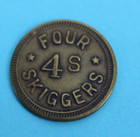 4 Skiggers Bozeman Montana John M  Peets Antique Merchant Trade Token Mont  Mt