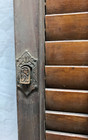Single Antique Chestnut 16x37 Louvered Bi Fold Interior Shutter Old 453-24b