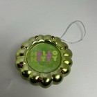 Sanrio Hello Kitty Hand Made Glass Christmas Ornament Round Sanrio 2012 Rare