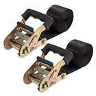 Endless Ratchet Tie Down Straps Heavy Duty Cargo Tie Downs  Sturdy Nylon Black 