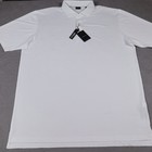 New Dunning Coolmax Polo Shirt Mens 2xl White Golf Performance Tech Stretch