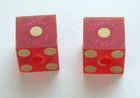 Vintage Binion s Horseshoe Club Las Vegas Casino Dice - Silver  Black Pink Foil