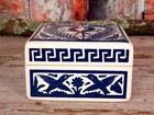 Handmade Lacquer Box Heart Love Birds Flowers Butterflies   Fish Mexico Folk Art