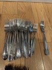 Mixed Lot Of Vintage Flatware Stainless Silverware 215   -pieces   20 Lbs