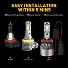 H11 Led Headlight Super Bright Bulbs Kit 6500k White 60000lm High low Beam