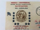 First Day Of Issue Sesquicentennial U s  Constitution Ratification N  Carolina