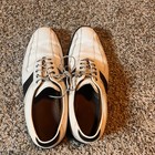 Footjoy Icon Golf Shoes White Black Leather Spiked Mens Size 9 5