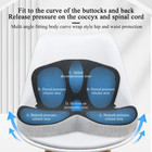 Memory Foam Seat Cushion W lumbar Support Pillow For Back   Sciatica Pain Relief