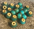 20 Sky Blue Indian Trade Beads White Heart Beads Huron Indian Great Lakes 1700 s
