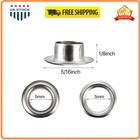 Pangda 100 Sets Grommet Eyelets Kit With Tool  3 16 Inch  Silver