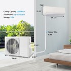 12000 Btu Ductless Mini Split Air Conditioner Inverter Heat Pump 23 Seer2 115v