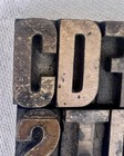Antique Lot Of 23 Letterpress Letters Symbols Wood Type Printers Block 1 5 8   