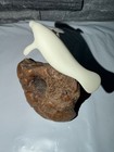 John Perry Manatee Sculpture On Driftwood Base 4    Vintage Coastal Decor