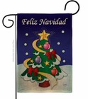 Fel  z Navidad Burlap Garden Flag Wintertime Christmas Decorative Yard Banner