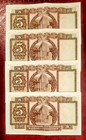 1972 Hong Kong   Shanghai Bank  5   P-181e   One Note Of 4 Consecutive Choice Au