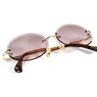Retro Gold Frame Mens Hip Hop Vintage Round Cut Burgundy Tint 90 s Sunglasses