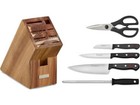 Wusthof Gourmet 6-piece Starter Knife Set W  Natural Storage Block - New