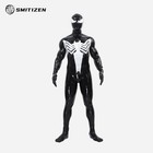 Smitizen Black Glossy Silicone Venom Muscle Petsuit Set For Halloween Party Cos