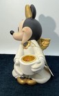 Disney  6    Ceramic Minnie Mouse Angel Candle Holder Gold Wings Shoes   Bow