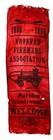 1906 Veteran Firemens Association Meridian Centennial Souvenir Ribbon