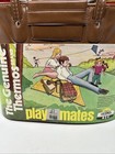 Nos 1970 s Thermos Playmates Picnic Set Red Plaid Original Vintage Sports Kit