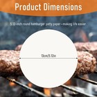500 Pcs Hamburger Patty Paper  White Round Burger 5 12 Inches 