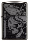 Zippo Hawkmoth High Polish Black Windproof Pocket Lighter  24756-081192