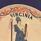 Large Vintage Cotton Virginia American State Flag Cloth Sic Semper Tyrannis Usa