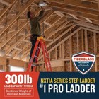 Werner 4 Ft  Fiberglass Step Ladder  8 Ft  Reach Height  With 300 Lbs  Load Type