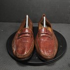 Magnanni Shoes Mens Size 12m Brown Genuine Lizard Tassel Slip On Dress 5370