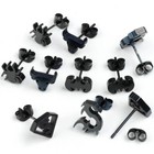 Black Punk Cool Stainless Steel Hypo-allergenic Stud Women Men Earrings 2pc