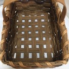 Woven Splint Basket Rectangle Medium Brown Rustic Farmhouse Decor Cottagecore