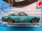 Hot Wheels 2021 Super Treasure Hunt  71 Datsun 510 Green Hw J-imports  4 10