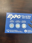 16001 Expo Vis-a-vis Transparency Wet Erase Marker  Fine Tip  Black Ink  12 Each